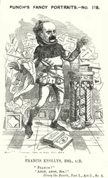 Karikatur: Francis Knollys, Privatsekretär des Prinzen von Wales (Gravur)