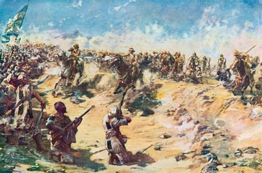Der Angriff der 21. Lancers bei Omdurman, 8. April