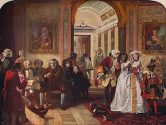 Dr. Johnson im Vorzimmer von Lord Chesterfield, 1748, um 1915