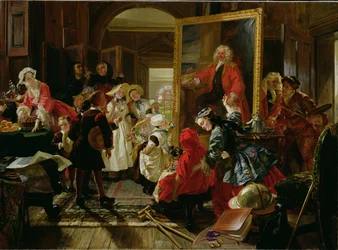 Hogarths Studio im Jahr 1739