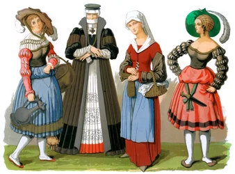 Schweizer Trachten, 15.-16. Jahrhundert 1849