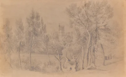 Landschaft mit Kirche