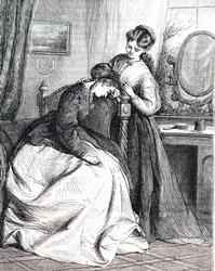 Eine ältere Schwester tröstet ihre jüngere Schwester