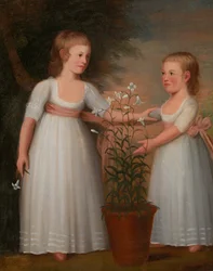 Die Davis-Kinder Eliza Cheever Davis und John Derby Davis, 1795
