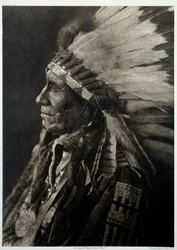 Indianer von Amerika: Porträt eines Indianerhäuptlings