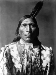 Little Hawk, Brule-Mann, South Dakota, ca. 1907, Foto von Edward S. Curtis