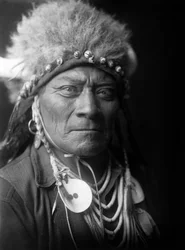 One Blue Bead, Indianer, ca. 1908, Foto von Edward S. Curtis