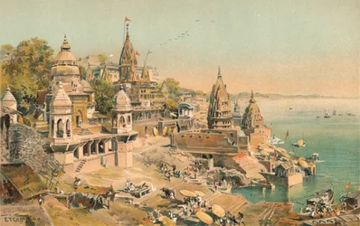 Benares am Ganges, 1892