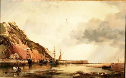 Axmouth Hafen, Devon - Niedrigwasser