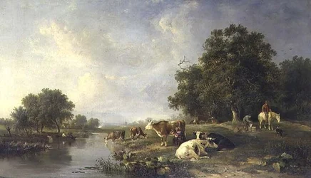 Landschaft mit Vieh