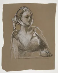 Büste einer Frau: Studie