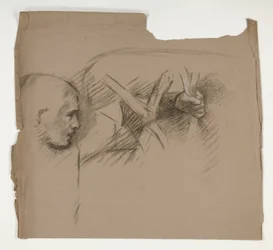 Figurenstudie für die Sieben Todsünden, aus Die Suche nach dem Heiligen Gral (eine Serie von 15 Gemälden für die Boston Public Library, abgeschlossen 1901)
