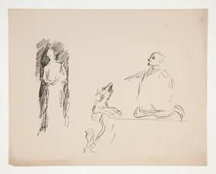 Blatt mit Figurenstudien