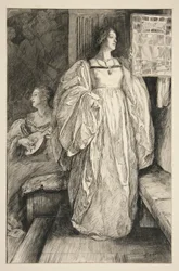 Skizze einer Dame, Illustration