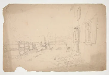 Skizze eines Landhauses