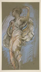 Studie für Figur von 16 Uhr in