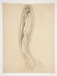 Studie für Figur von 19 Uhr für