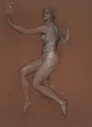 Studie für Figur von 9 Uhr