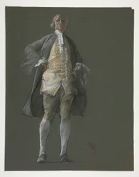 Studie für die Figur des Abgeordneten Robert Morris