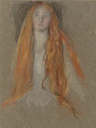 Studie für den Kopf von Ophelia, in der Theaterszene, in Hamlet