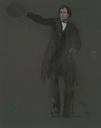 Studie für die Figur von Thaddeus Stevens