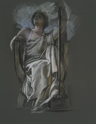Studie für die Figur des Genius von Pennsylvania in