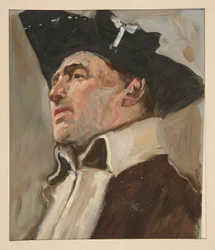 Studie eines Soldaten: Skizze für Wandgemälde im Staatskapitolgebäude in Harrisburg, Pennsylvania, 1902-1911