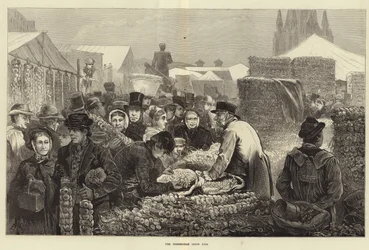 Der Zwiebelmarkt von Birmingham (Gravur)