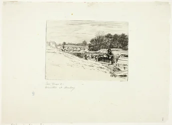 Whistler skizziert am Moulsey Lock