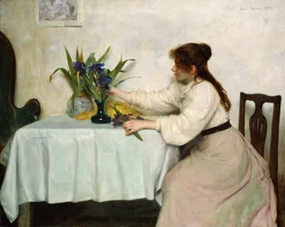 Die Iris arrangieren