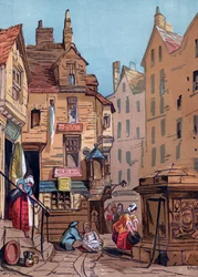 Das Haus von John Knox, Edinburgh, 19. Jahrhundert