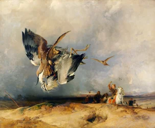Falkenjagd in alten Zeiten, ca. 1831