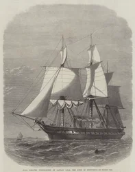 HMS Galatea, beauftragt von Kapitän HRH dem Herzog von Edinburgh