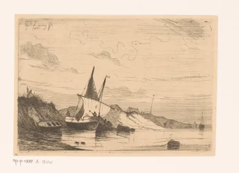 Fischerboot bei den Dünen von Blankenberge