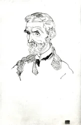 Porträt des Schwiegervaters des Künstlers, Johann Harms, 1915