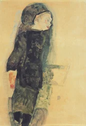 Kind in einem schwarzen Kleid, 1911