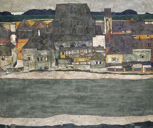 Häuser am Fluss Die Altstadt, 1914