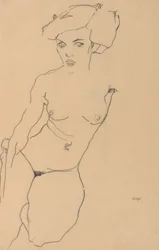 Kniende weibliche Aktfigur