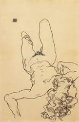 Kniende weibliche Akt, 1917