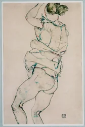 Akt mit erhobenem linken Arm