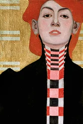 Porträt einer Frau, 1909 (Öl) (Detail)