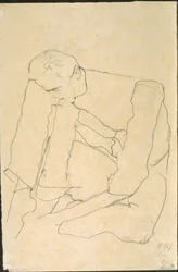 Sitzender Mann (verso)
