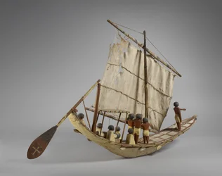 Modell eines Begräbnisbootes, aus Beni Hasan, wahrscheinlich Mittleres Reich, ca. 2060-1786