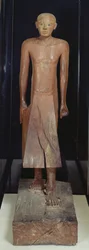 Statuette von Nakhti, Kanzler während der Herrschaft von Sesostris I (ca. 1956-ca. 1911 v. Chr.) aus Assiut, Mittleres Reich, ca. 1934-1898 v. Chr.
