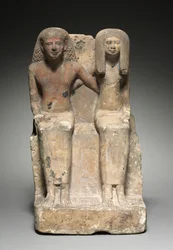 Sitzende Paarstatue, ca. 1479-1425 v. Chr.