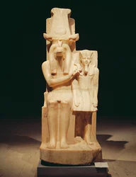 Sobek bietet Amenhotep III. ein Ankh an (ca. 1417-1379 v. Chr.) Neues Reich