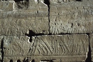 Relief, Tempel des Amun, Luxor, antikes Theben (UNESCO-Welterbeliste)