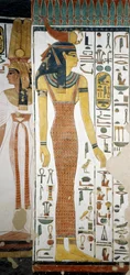 Selqet, Detail der Fresken in der Grabkammer von Nefertari, Tal der Königinnen, Luxor, Theben (Unesco-Welterbeliste)