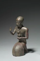 Statuette eines knienden Priesters, 1186-1069 v. Chr.
