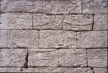 Das Seevolk, Seeschlacht von Ramses III., Medinet Habu, 1195-64 v. Chr.